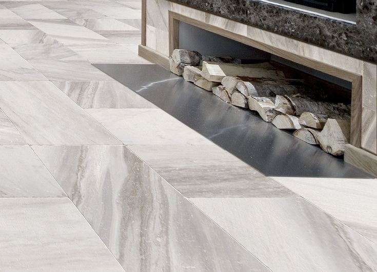 Style Selections Sovereign Stone Pearl 12-in x 24-in Glazed Porcelain Marble Stone Look Floor Tile