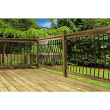 3-1/8 in. x 3-1/8 in. x 54 in. Brown Treated Deck Railing Post - Super Arbor