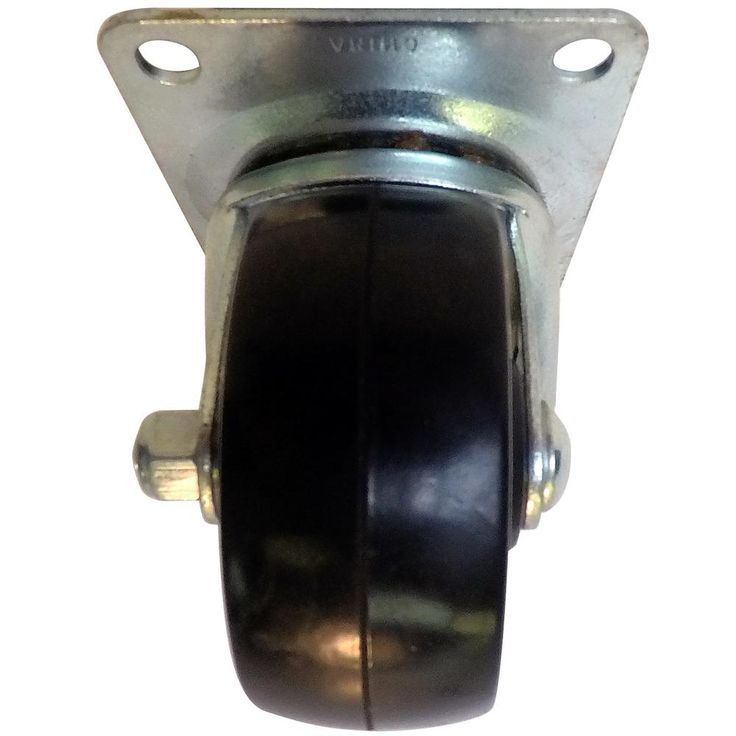 3 in. Soft Rubber Swivel Plate Caster with 175 lbs. Load Rating