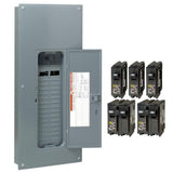 Homeline 200 Amp 30-Space 60-Circuit Indoor Main Breaker Qwik-Grip Plug-On Neutral Panel, Wiser Energy Monitor, Surge - Super Arbor