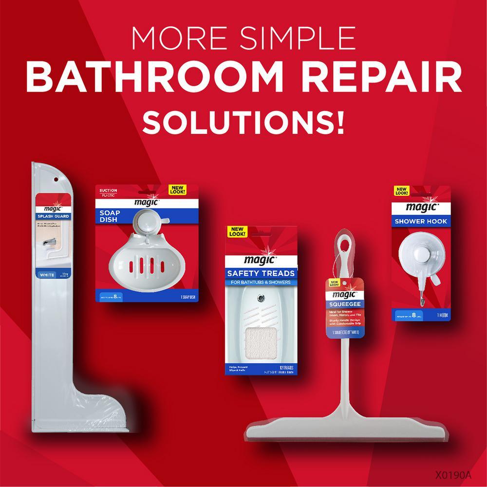 Bath Suction Hook in White/Metal - Super Arbor