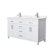 Beckett 42 in. W x 22 in. D Single Vanity in White with Cultured Marble Vanity Top in White with White Basin - Super Arbor