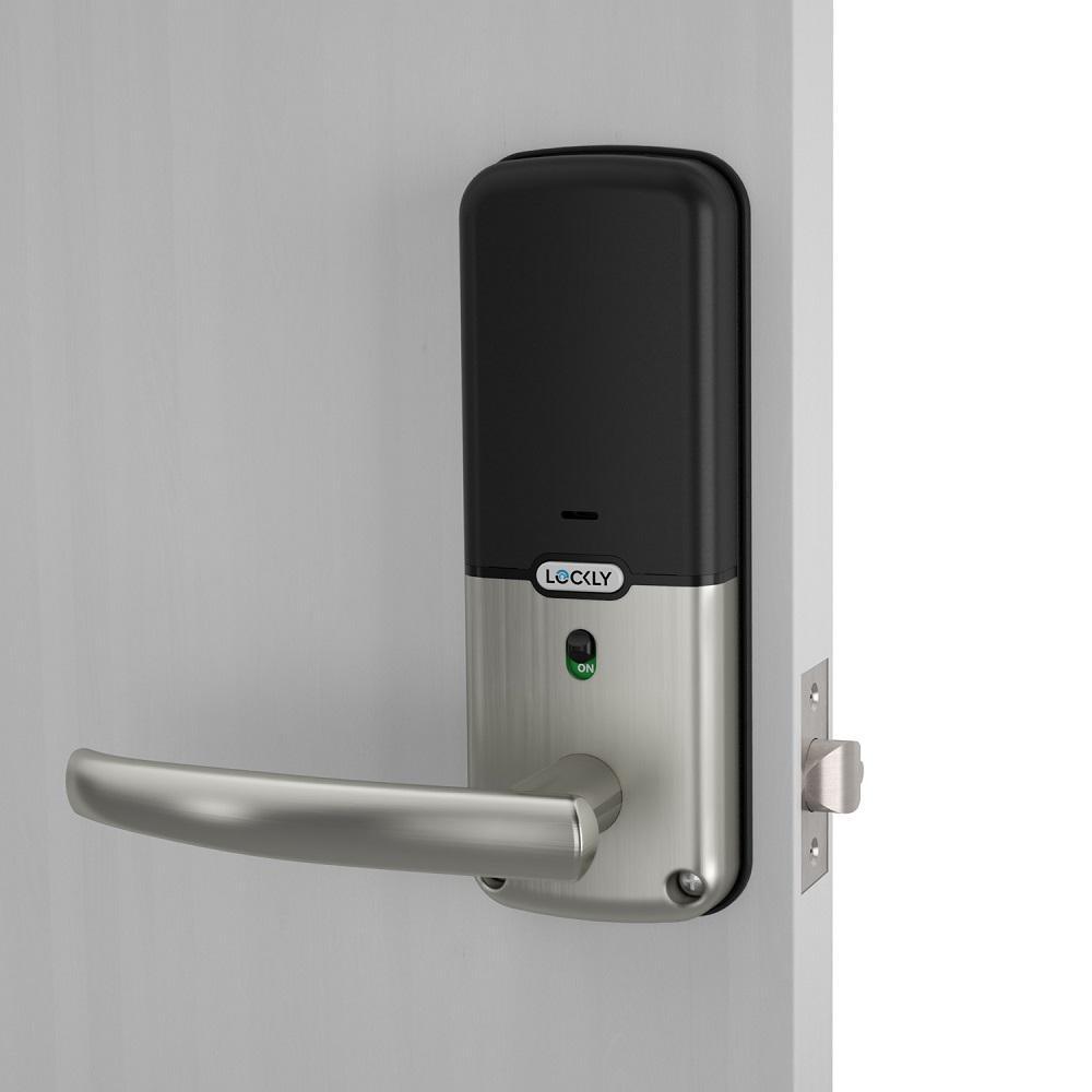 Model-S Satin Nickel Smart Touchscreen Keypad Door Latch Lock with Bluetooth - Super Arbor