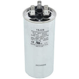 Lennox 19J28 capacitor - front view (Voltage: 440v; MFD: 40/5)