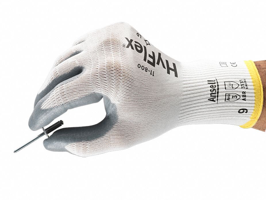 HYFLEX Coated Gloves - Foam Nitrile, Palm Dipped, ANSI Abrasion Level 3