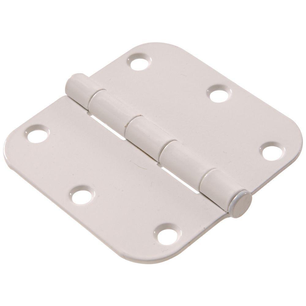 3-1/2 in. Antique Brass Residential Door Hinge with 5/8 in. Round Corner Removable Pin Full Mortise (9-Pack) - Super Arbor