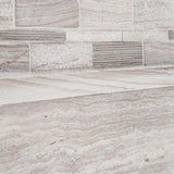 Jeffrey Court Tranquil Stone Grey 10.75 in. x 12.875 in. x 9.5 mm Interlocking Textured Limestone Mosaic Tile
