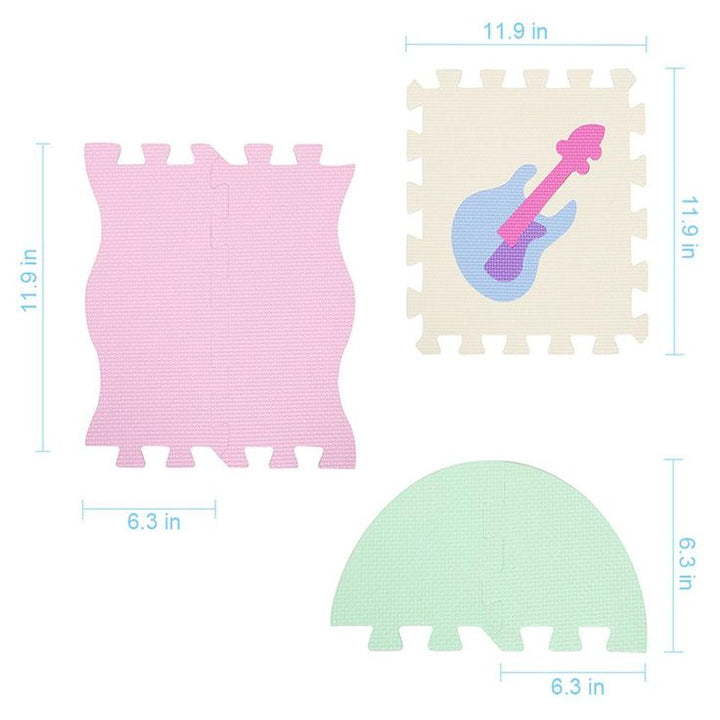 Oumilen Baby Play Mat, Kid's Puzzle Exercise Soft Foam Interlocking Floor Tiles