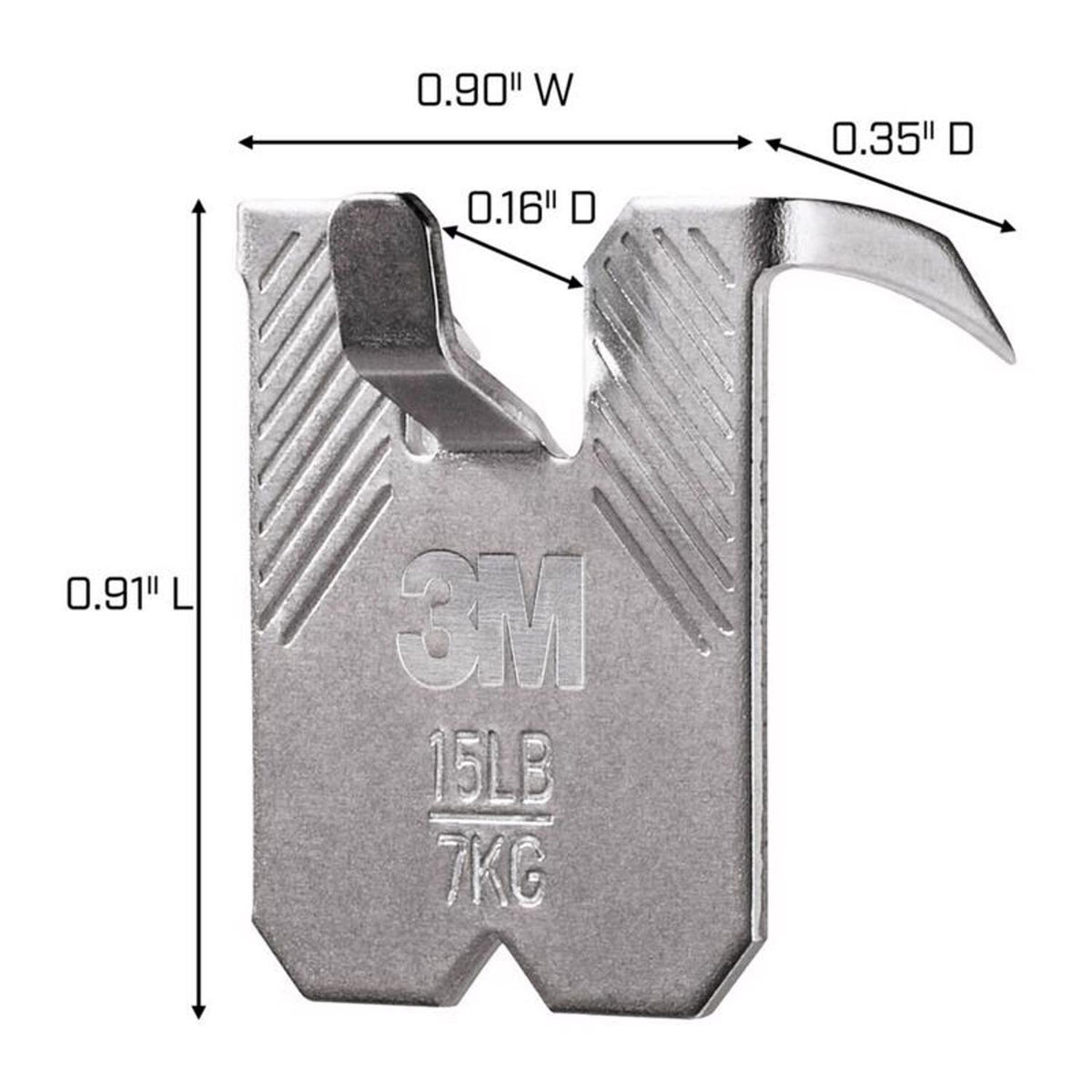 3M Claw Silver Drywall Picture Hanger, 15 lb Capacity, 5 Pack