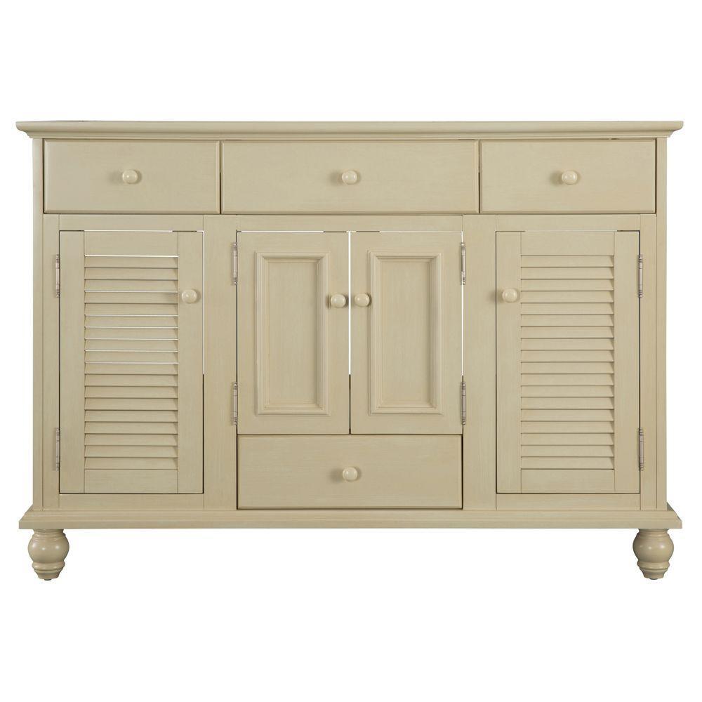 Cottage 48 in. W Bath Vanity Cabinet Only in Antique White - Super Arbor