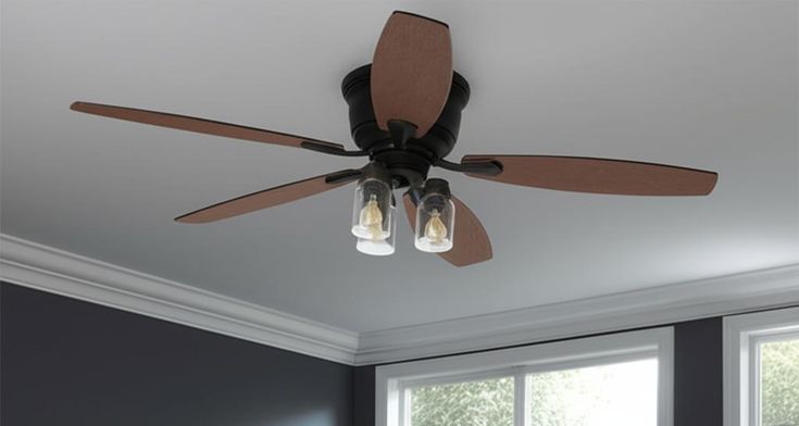 Hampton Bay Stoneridge 52 in. LED Indoor/Outdoor Bronze Hugger Ceiling Fan with Light Kit