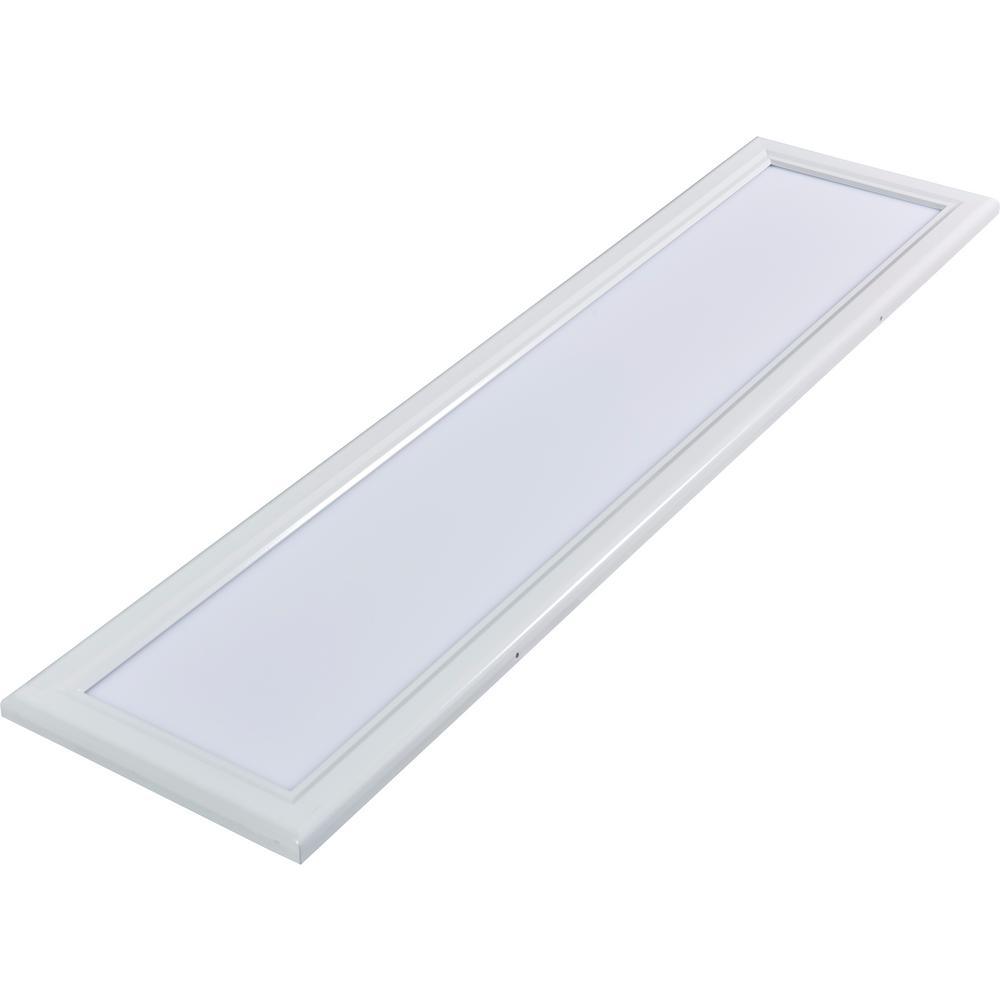 1 ft. x 4 ft. White Dimmable Edge-Lit 40-Watt 3000K Integrated LED Flat Panel Flushmount
