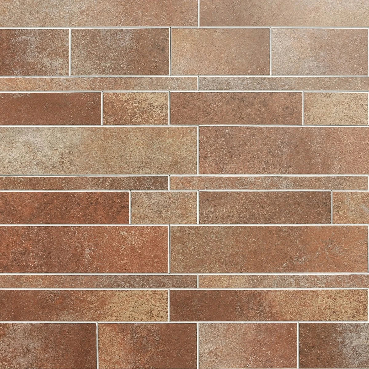 Bond Tile Easy Luxe Railroad Terra 11.81 in. x 11.81 in. SPC Peel and Stick Tile (0.96 Sq. Ft. / Sheet)