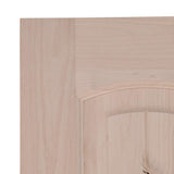 30 in. x 80 in. Knotty Alder 2 Panel Top Rail Arch with V-Groove Solid Wood Core Interior Door Slab - Super Arbor