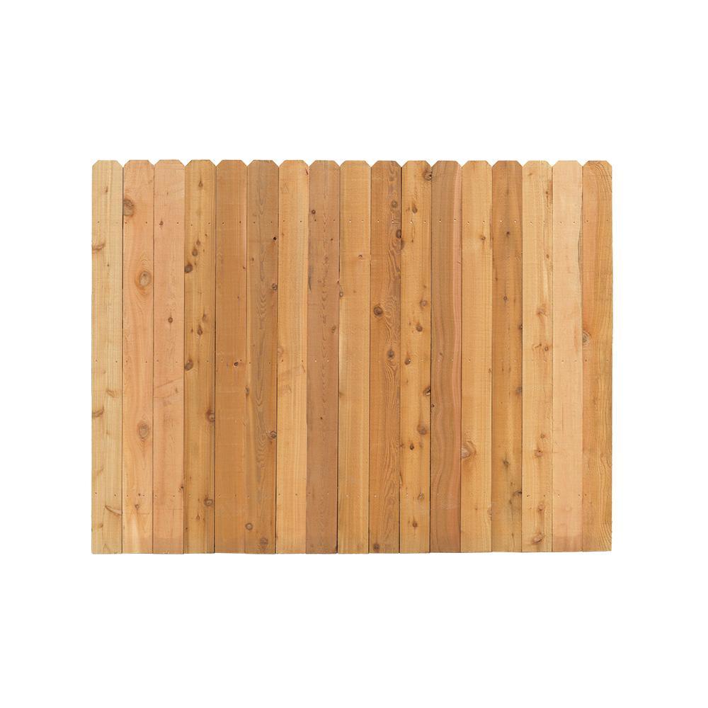 5/8 in. x 6 in. x 6 ft. Cedar Dog Ear Fence Picket (6-Pack) - Super Arbor