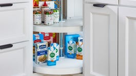 Rev-A-Shelf 2-Tier Plastic Pie-Cut Cabinet Lazy Susan, 28" Diameter