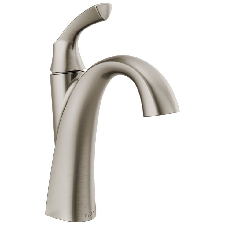Delta Sandover Spotshield Brushed Nickel 1-handle Single Hole WaterSense Bathroom Sink Faucet with Drain