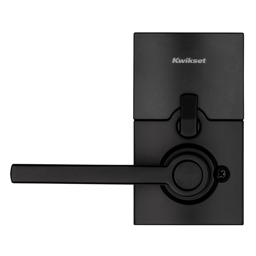 917 SmartCode Matte Black Contemporary Electronic Single-Cylinder Halifax Door Lever Featuring SmartKey Security - Super Arbor