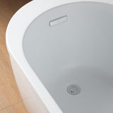 Cantora 60 in. Acrylic Flatbottom Non-Whirlpool Bathtub in White and Faucet Combo in Chrome - Super Arbor