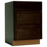 Shaker Assembled 18x34.5x24 in. Drawer Base Kitchen Cabinet with Ball-Bearing Drawer Glides in Satin White