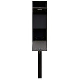 Vacation Black Post Mounted Locking Mailbox - Super Arbor