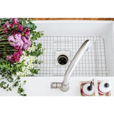 Bradstreet II Farmhouse Fireclay 30 in. Single Bowl Kitchen Sink in Crisp White with Disposal Drain