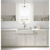 Whitehaven Farmhouse Undermount Apron Front Cast Iron 36 in. Double Bowl with Smart Divide Kitchen Sink in White - Super Arbor