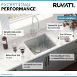 20 in. Single Bowl Undermount Stainless Steel Bar Prep Kitchen Sink
