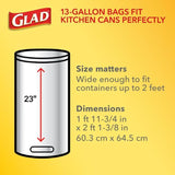 Glad ForceFlex 100-Pack 13-Gallon Gray Plastic Kitchen Trash Bag