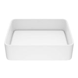 VIGO Jasmine Handmade Matte Stone Rectangle Vessel Bathroom Sink in Matte White