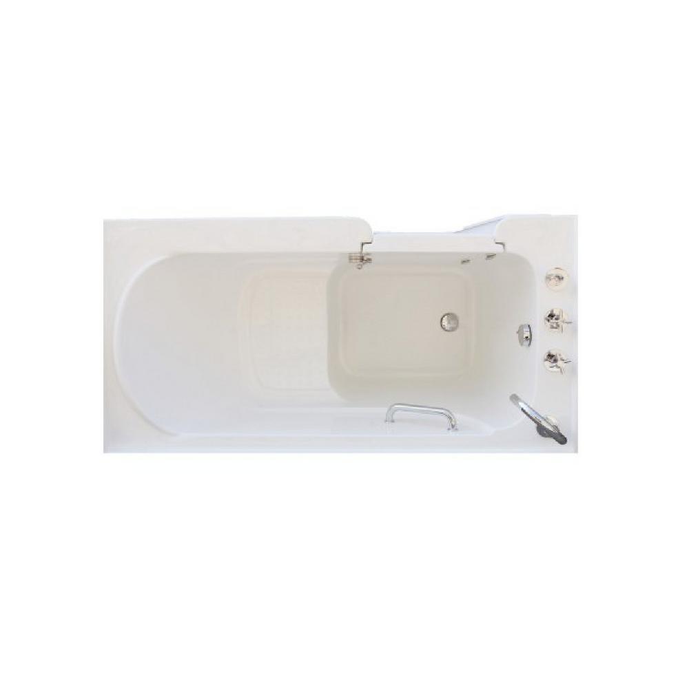 5 ft. Rectangular Left Drain Walk-In Non-Whirlpool Tub in White - Super Arbor