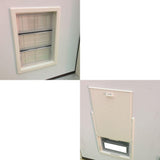 Premium Half Lite Primed White Steel Back Door 32 in. Left Hand Inswing with Extra Large Pet Door - Super Arbor