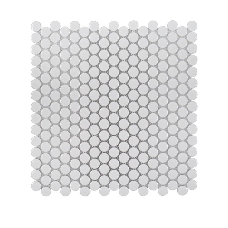 Jeffrey Court Thunderhead Gray 12.25 in. x 11.375 in. x 6 mm Penny Round Matte Porcelain Wall and Floor Mosaic Tile