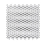 Jeffrey Court Thunderhead Gray 12.25 in. x 11.375 in. x 6 mm Penny Round Matte Porcelain Wall and Floor Mosaic Tile