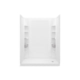 STORE+ 30 in. x 60 in. Single Threshold Right-Hand Shower Base with Shower Walls and 12-Piece Accessory Kit in White - Super Arbor