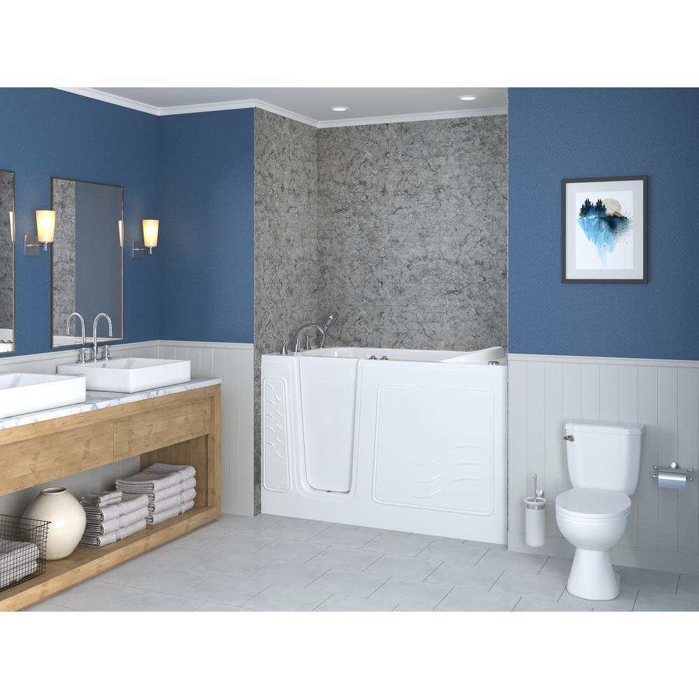 HD Series 30 in. x 60 in. Left Drain Quick Fill Walk-In Air Tub in White - Super Arbor
