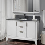 Under-Mount Porcelain Bathroom Sink in Biscuit with Pop-Up Drain in Antique Bronze - Super Arbor