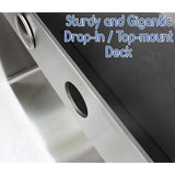 Drop-in Top Mount 16-Gauge Stainless Steel 36 in. x 22 in. x 10 in. 60/40 Offset Double Bowl Kitchen Sink