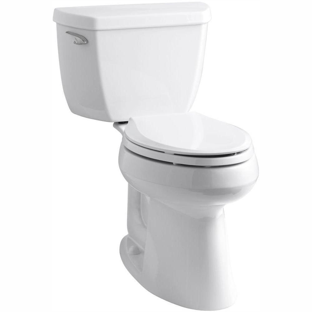 Highline Classic Comfort Height 10 in. Rough-In 2-Piece 1.28 GPF Single Flush Elongated Toilet in Biscuit - Super Arbor