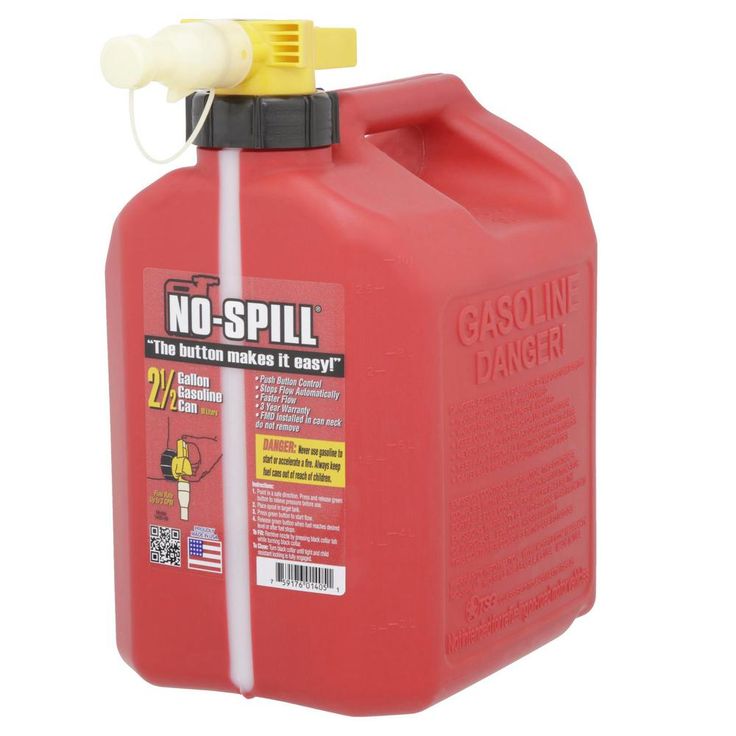 No Spill 2.5 Gal. Poly Gas Can (CARB and EPA Compliant)