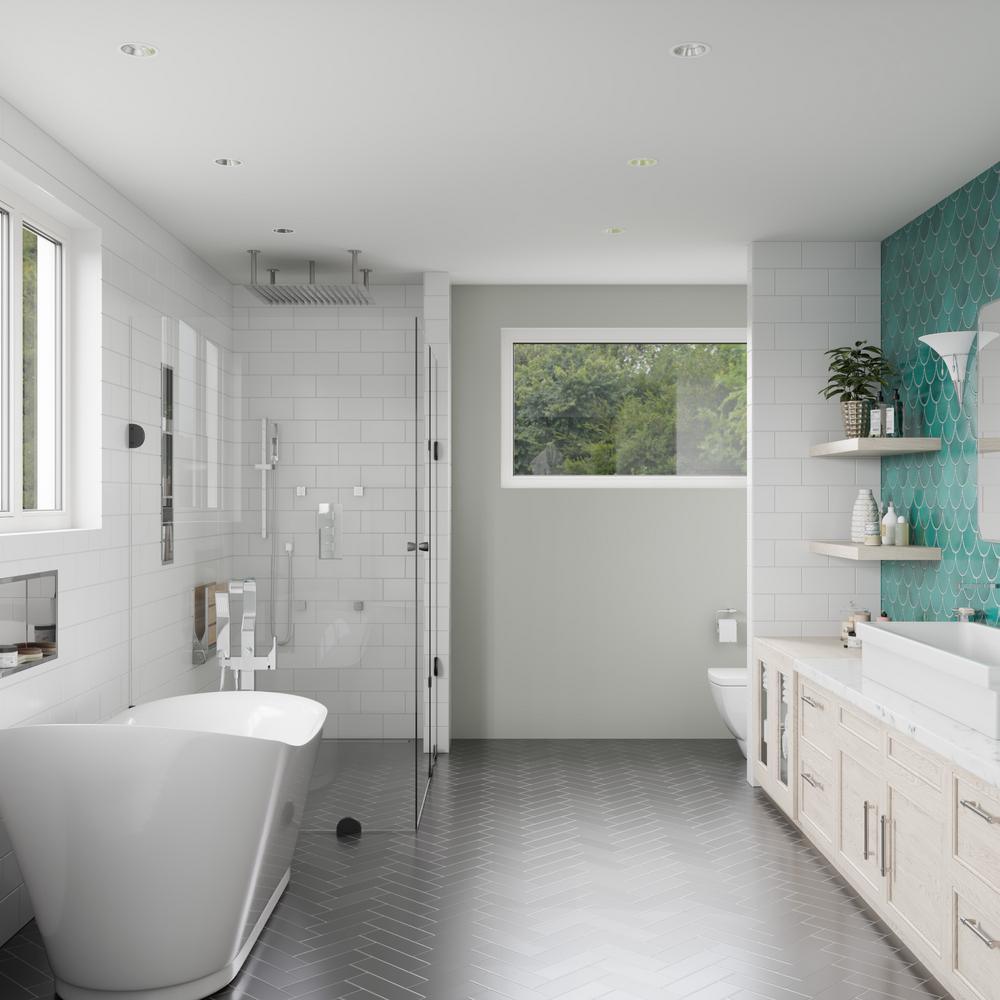 69 in. Acrylic Flatbottom Air Bath Bathtub in White - Super Arbor