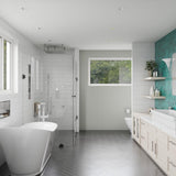 69 in. Acrylic Flatbottom Air Bath Bathtub in White - Super Arbor