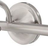 Estorial 3-Light Brushed Nickel Vanity Light with Frosted Glass Shades and Bath Set (4-Piece)