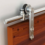 72 in. Stainless Steel Top Mount Sliding Barn Door Track and Hardware Kit