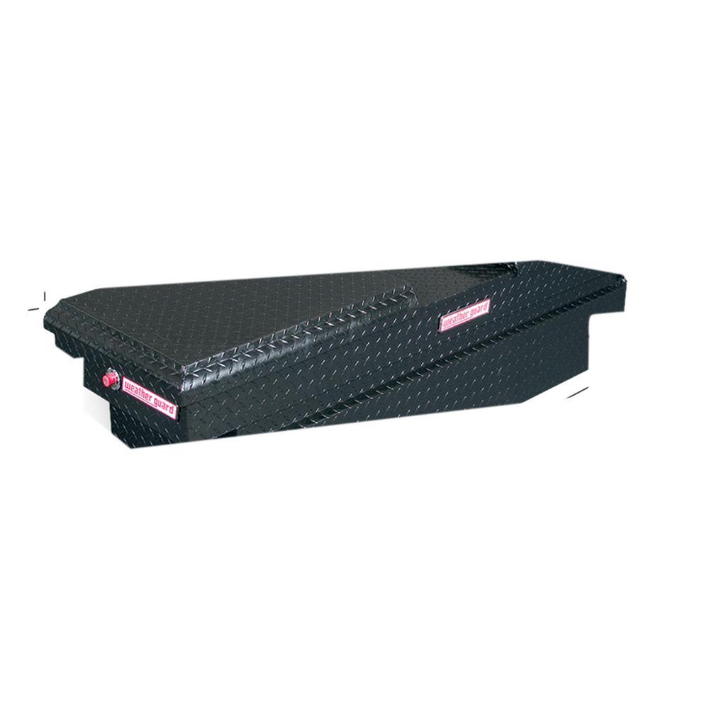 Weather Guard 71.5 Matte Black Aluminum Full Size Crossbed Truck Tool Box - Super Arbor