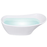 59 in. Acrylic Single Slipper Flatbottom Non-Whirlpool Bathtub in Glossy White - Super Arbor