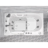 HD Series 46 in. Left Drain Quick Fill Walk-In Whirlpool and Air Bath Tub with Powered Fast Drain in White - Super Arbor