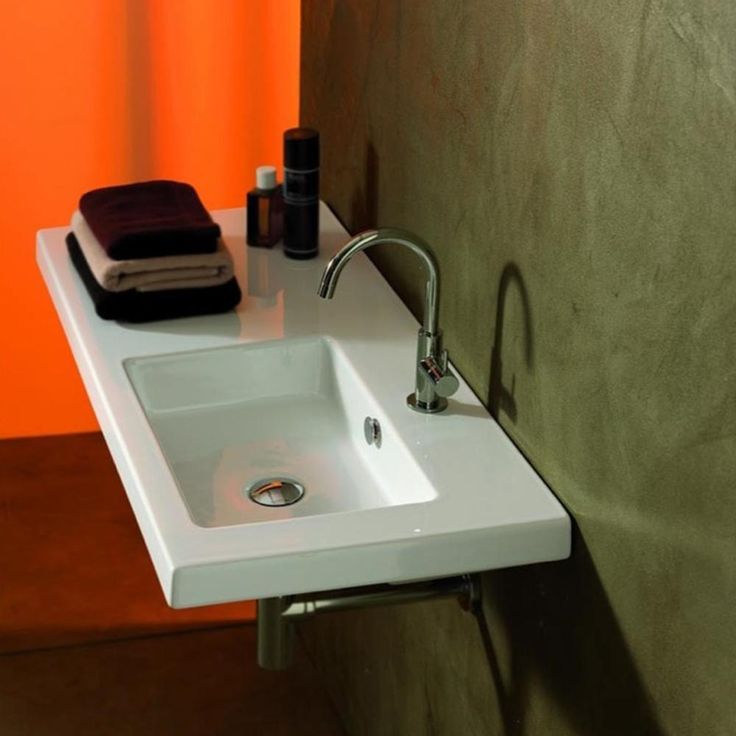 Nameeks Condal Wall Mounted Ceramic Bathroom Sink in White