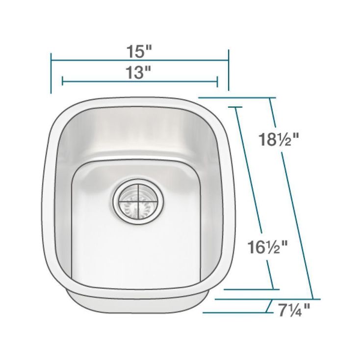 Undermount Stainless Steel 15 in. Single Bowl Bar Sink