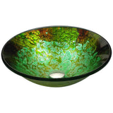 Chrona Series Vessel Sink in Gold/Cyan Mix - Super Arbor